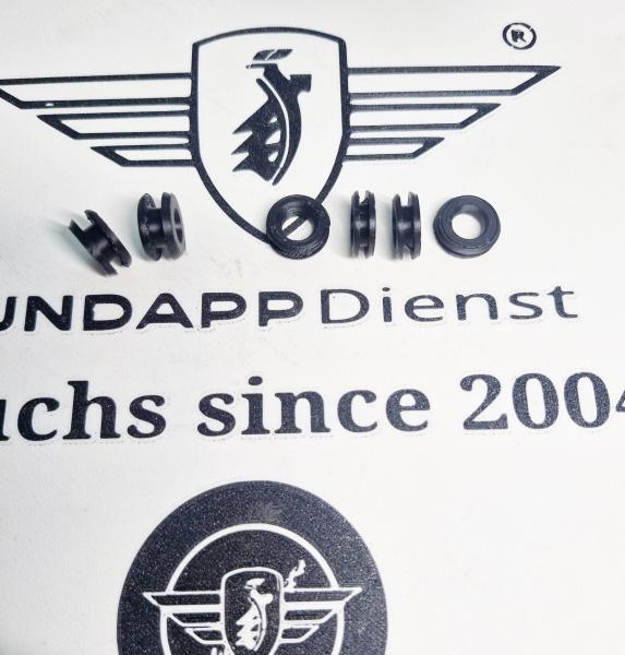 Zündapp Seitendeckel Haltegummi Set 6 teilig für Typ 448 CS 25 50 HAI CX 25 50  TPU 4x 448-10.149 & 2x 529-10.166